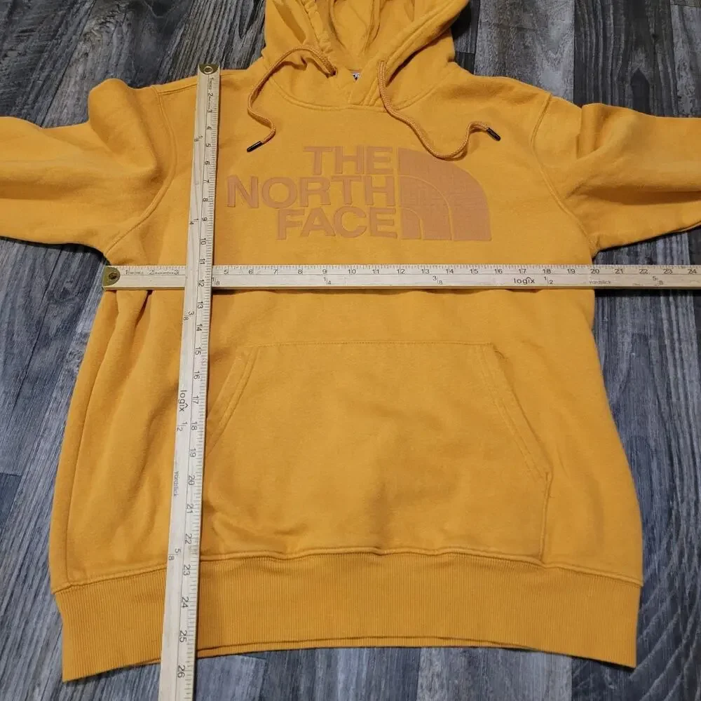 The North Face Yellow Logo Half Dome Pullover Hoodie Men's Medium